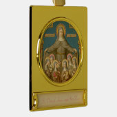 アッシジ&ヌンスの聖クレア(SAU 27) ゴールドプレートバナーオーナメント (右)