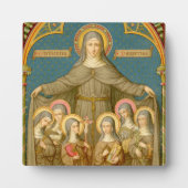 アッシジ&ヌンス(SAU 027)スクエアの聖クレア フォトプラーク (正面)