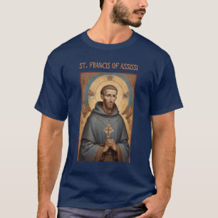 アッシジ・ローマカトリックTシャツの聖フランシス Tシャツ
