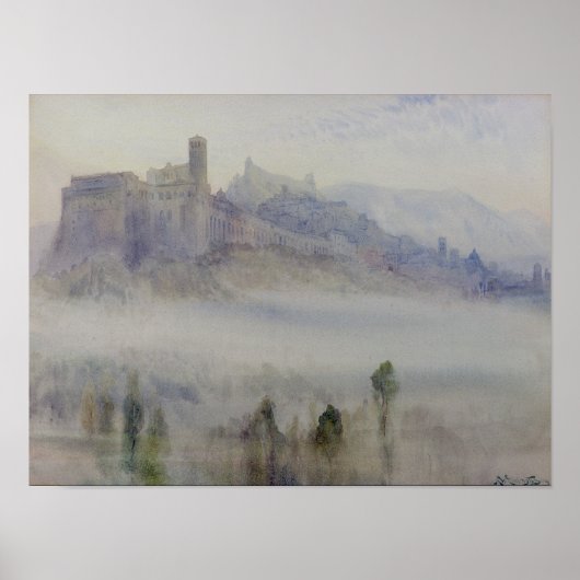 アッシジ、早朝 ポスター (正面)