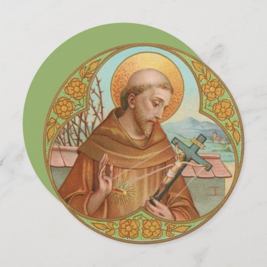 アッシジ(BK 002)グリーティングカー空白のドの聖フランシス (正面/裏面)