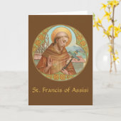 アッシジ(BK 002)聖フランシス挨拶空白の会 カード (黄色い花)