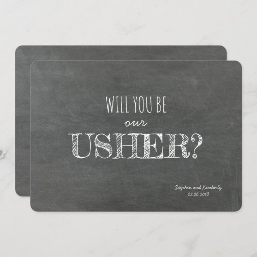 アッシャーの提案カードを使用するか 招待状 (正面/裏面)