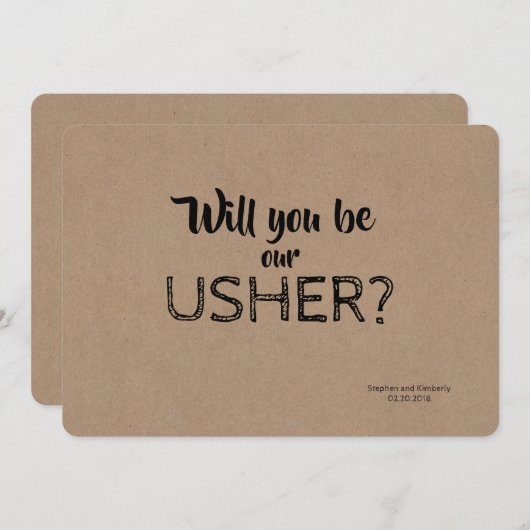 アッシャーの提案カードを使用するか 招待状 (正面/裏面)