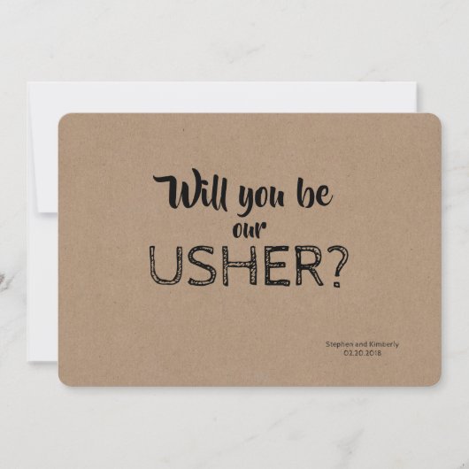 アッシャーの提案カードを使用するか 招待状 (正面)