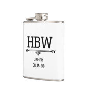 アッシャーイニシャル フラスク (左)