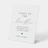 アッシャーエレガント書道結婚のグロースティック 台座サイン (正面)