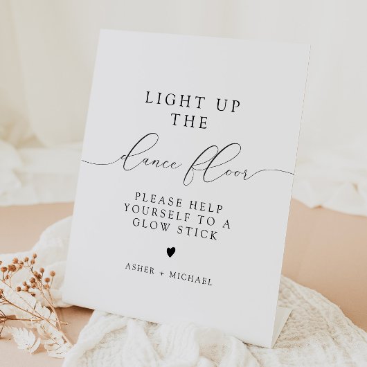 アッシャーエレガント書道結婚のグロースティック 台座サイン