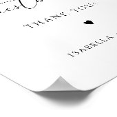 アッシャーエレガント書道結婚のゲストブックサイン ポスター (角)