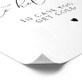 アッシャーエレガント書道結婚の毛布のサイン ポスター (角)