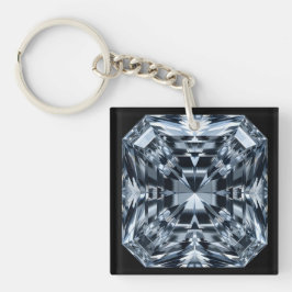 アッシャーカットダイヤモンドマクロ – 鏡ホール キーホルダー