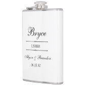 アッシャーパーソナライズされた フラスク (左)