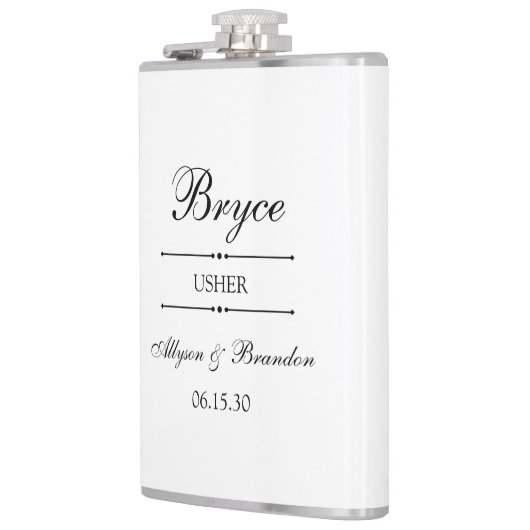 アッシャーパーソナライズされた フラスク (左)