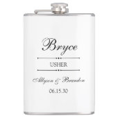 アッシャーパーソナライズされた フラスク (正面)