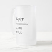 アッシャー専用 フロストグラスビールジョッキ (正面左)