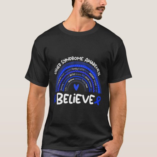 アッシャー症候群啓発月間 アッシャー症候群 Tシャツ (正面)