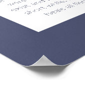 アッシャー賛美ヤツリヘブライ語のダスティブルー ポスター (角)