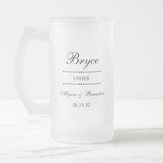 アッシャー パーソナライズ フロストグラスビールジョッキ (左)