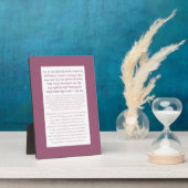 アッシャー・ヤツリヘブライ賛美語のほこりっぽいピンク フォトプラーク (側面)