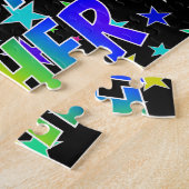 「アッシャー」名、おもしろい「ハッピーバースデー」 ジグソーパズル (側面)