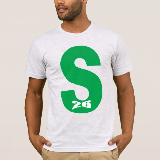 アッシュのジャージー半袖Tシャツ デザイン スポーツ 26 Tシャツ (正面)