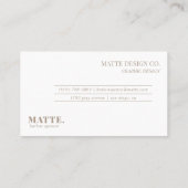 アッシュウッド |ミニマモダンリストエレガントプロフェッショナル 名刺 (裏面)