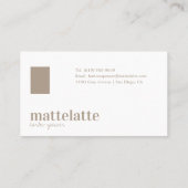 アッシュウッド | モダンエレガント ミニマリスト プロフェッショナル 名刺 (裏面)