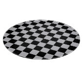 アッシュグレーグレイ市松模様にパターンデザイン カッティングボード (角)