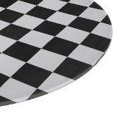 アッシュグレーグレイ市松模様にパターンデザイン カッティングボード (角)