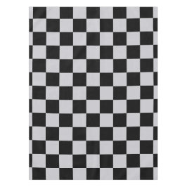 アッシュグレーグレイ市松模様にパターンデザイン テーブルクロス