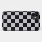 アッシュグレーグレイ市松模様にパターンデザイン Case-Mate iPhoneケース (裏面(横))