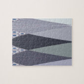 アッシュグレーシェブロンドットアートプリント ジグソーパズル (横)