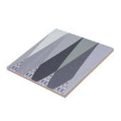 アッシュグレーシェブロンドットアートプリント タイル (側面)