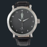 アッシュグレースワッグ 腕時計<br><div class="desc">ビジネスのスーツを持つ男のクールアッシュグレイのシルエットお洒落と、黒と濃いグレーのテクスチャ付き背景のネクタイでスワッグを表示する。名前または文字を追加してカスタマイズするこのアイテムで使用されているイメージはライセンスを受け、©グラフィックスFactory.com</div>