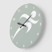 アッシュグレーランニングズ ラージ壁時計 (傾斜)