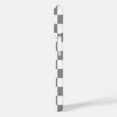 アッシュグレー白チェック柄 Case-Mate iPhoneケース (裏面 / 左)