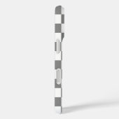 アッシュグレー白チェック柄 Case-Mate iPhoneケース (裏面 / 右)