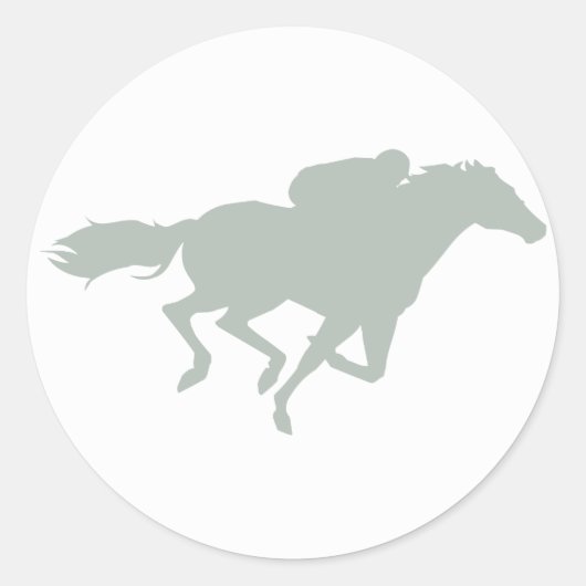 アッシュグレー競馬 ラウンドシール (正面)
