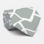 アッシュグレー;グレーキリンアニマルプリント ネクタイ (ロール)