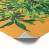 アッシュツリーグリーンイエロー夏の緑のフローラアート ポスター (角)