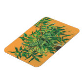 アッシュツリーグリーンイエロー夏の緑のフローラアート マグネット (左側)