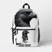 アッシュトーンイーグルフォーカスデザイン プリントバックパック (正面)