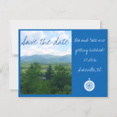 アッシュビルノースカロライナ日付磁石を保存 マグネット招待状 (正面)