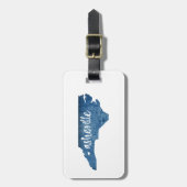 アッシュビルノースカロライナ木目 ラゲッジタグ (正面縦)