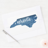 アッシュビルノースカロライナ木目 長方形シール (封筒)