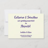 アッシュビル、ノースカロライナ州 ヴィンテージ マップ セーブザデート (裏面)