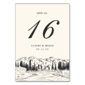アッシュブラック | Mountain 結婚 Sketch's テーブルナンバー (正面)
