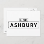 アッシュベリー通りサンフランシスコ通り標識 ポストカード (正面/裏面)