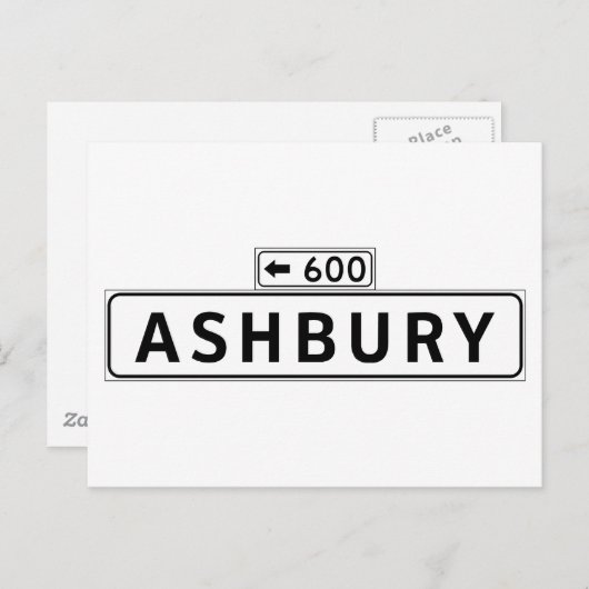アッシュベリー通りサンフランシスコ通り標識 ポストカード (正面/裏面)