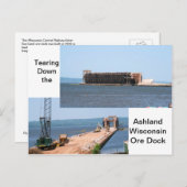 アッシュランドウィスコンシン鉱石波止場の破壊 ポストカード (正面/裏面)